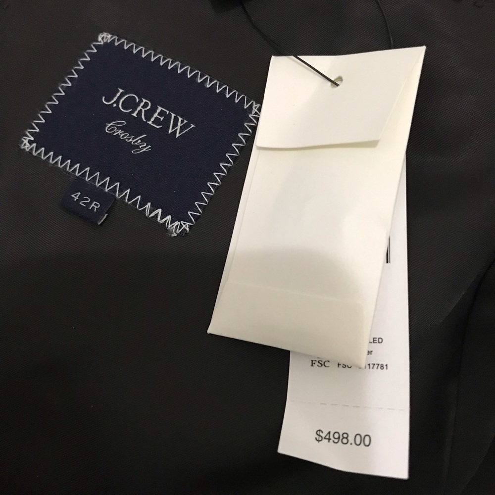 NWT J.Crew Crosby Men's Classic Brown Blazer Size 42R - Picture 6 of 7